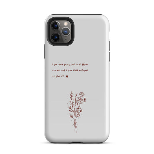 Minimalist Amaannat phone case featuring emotional typography design