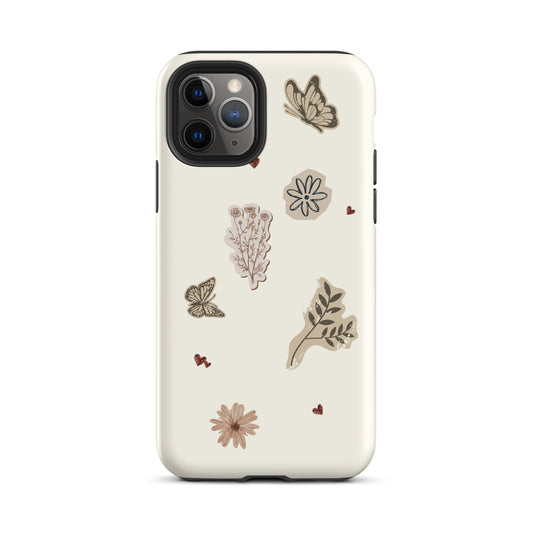 Premium protective phone case featuring nostalgic vintage sticker design